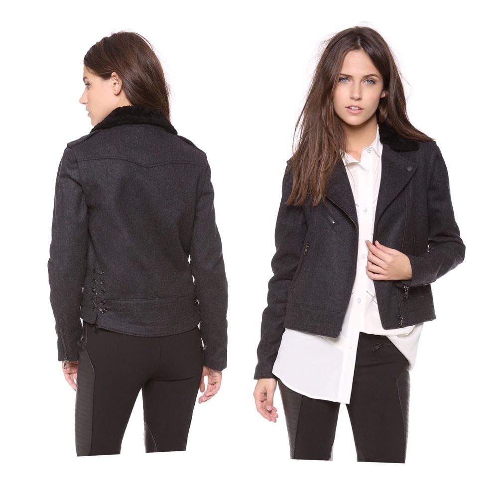 •rag & bone ‚Bowery‘ wool moto jacket•